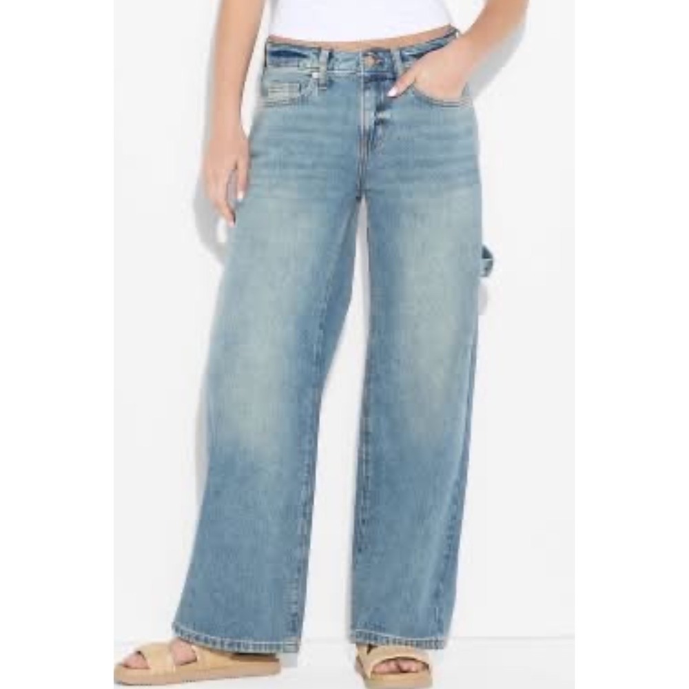 Wild Fable Carpenter Hammer Loop High Rise Jeans 16 Blue Light Wash New With Tag